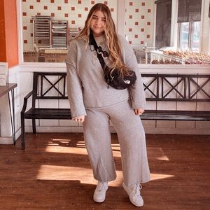 Free People Hailee Sweater Set in Grey